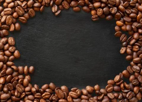 Coffee beans frame Stock Photos