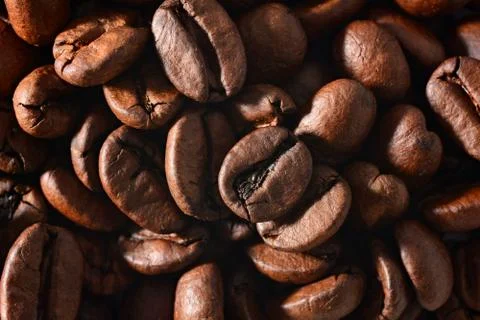 Coffee beans full frame background. Foto stock