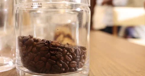 Coffee Beans In A Glass Video stock 329617291