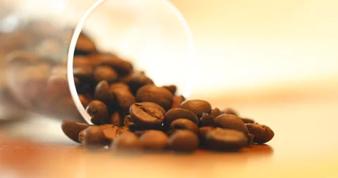 Coffee Beans In A Glass Stock Footage 329624714