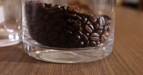 Coffee Beans In A Glass Stock-Footage 329658032
