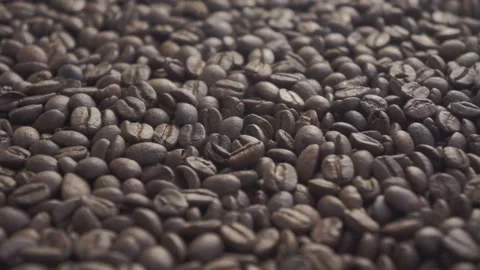 Coffee beans going round low key Stock-Footage 151165526