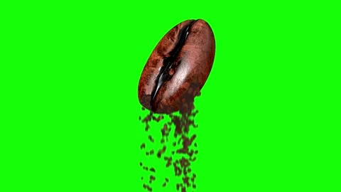 The coffee beans gradually disintegrated into powder. Stock Footage 171649464
