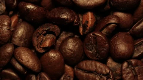 Coffee beans, grains Stock Footage 155647014