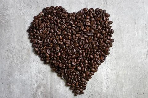 Coffee beans hear shape Stock Photos
