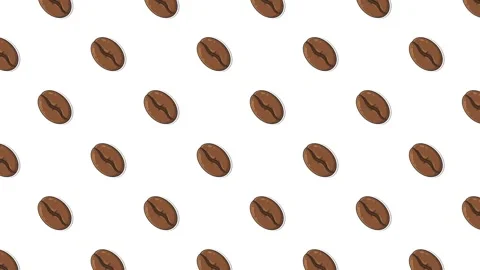 Coffee beans icon animation pattern Stock Footage 325719788