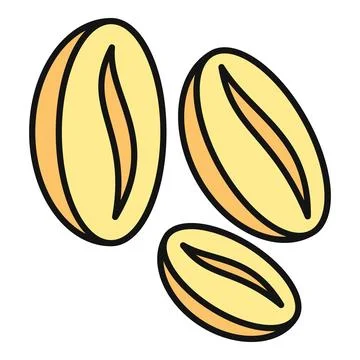 Coffee beans icon representation for menu design Stock Illustration
