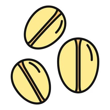 Coffee beans icon representing caffeine and morning energy イラスト素材