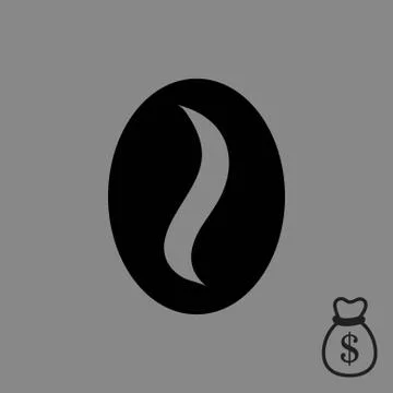 Coffee beans icon  stock vector illustration flat design Ilustração Stock