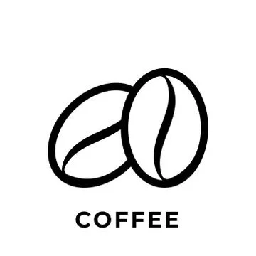 Coffee beans icon vector design illustration. Coffee icon vector isolated on  Stock Illustration