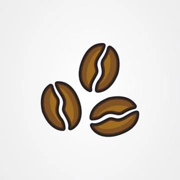 Coffee beans icon vector illustration Stock Illustration