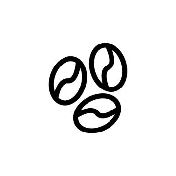 Coffee beans icon vector. Isolated contour symbol illustration 库存插图