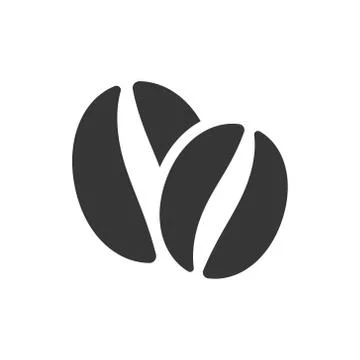 Coffee Beans Icon on White Background. Vector Stock Illustration