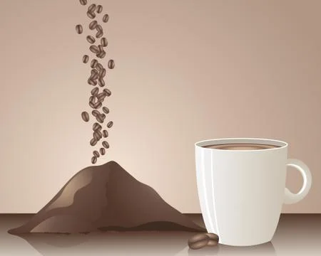 Coffee beans Stock Illustration