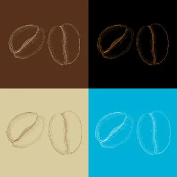 Coffee beans Stock Illustration