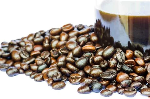 Coffee beans isolated Stock Photos