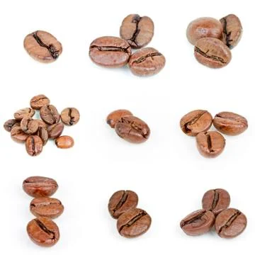 Coffee beans isolated Stock Photos