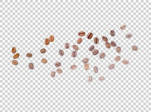 Coffee beans. isolated on transparent background png file Foto stock