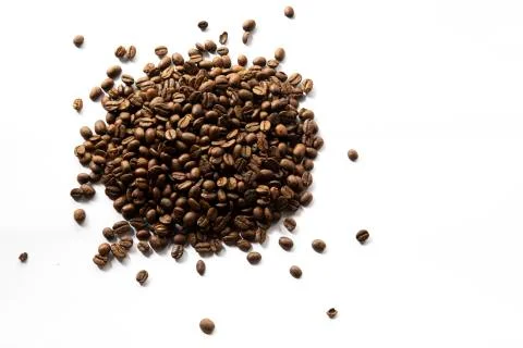 Coffee beans isolated white bacgrounds Stock Photos