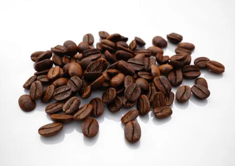 Coffee beans isolated on white background Stock Illustration