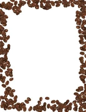 Coffee Beans Isolated in White Background. Vector Illustration. Stock Illustration