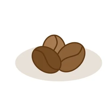 Coffee beans isolated on white background Stock Illustration