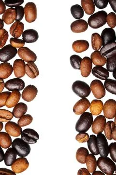 Coffee beans isolated on white background Stock-Fotos