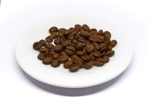 Coffee Beans isolated on white background Stock Photos