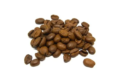 Coffee Beans isolated on white background Stock Photos
