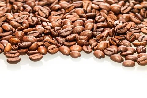 Coffee beans isolated on white background Stock Photos