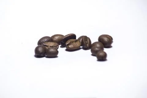 Coffee beans isolated on white background, Stock Photos