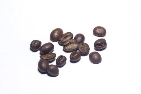 Coffee beans isolated on white background, Stock Photos