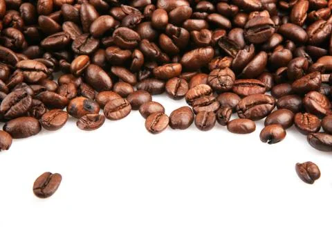 Coffee Beans Isolated On White Background Foto stock