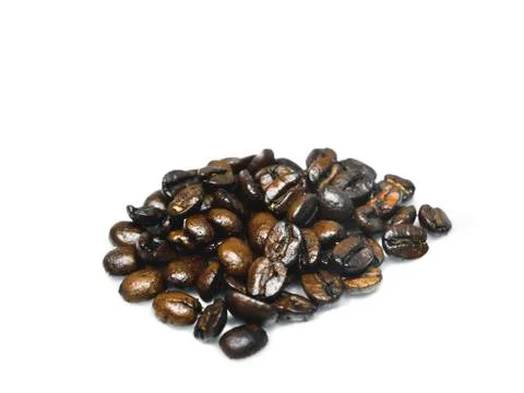 Coffee beans isolated on white background Stock Photos