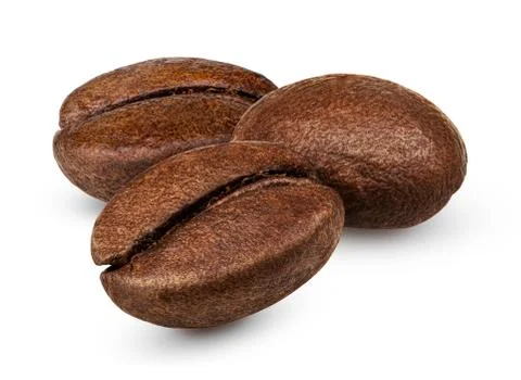 Coffee beans isolated on white background Stockfoto's
