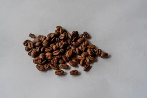 Coffee beans. Isolated on a white background. Stock Photos