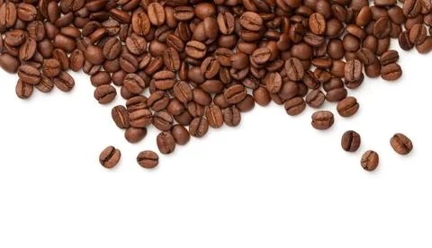 Coffee Beans Isolated On White Background Stock Photos
