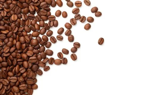 Coffee Beans Isolated On White Background Stock Photos