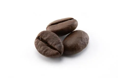 Coffee beans isolated on white background 스톡 사진