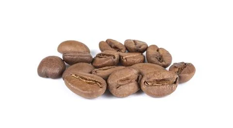 Coffee beans isolated on white background Stock Photos
