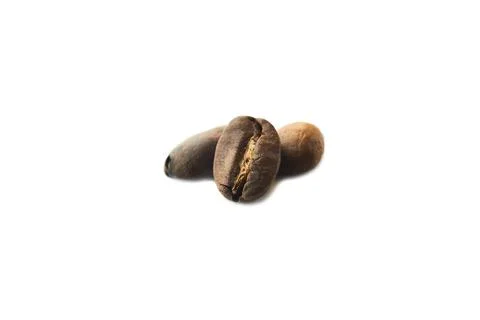 Coffee beans isolated on white background. Stock Photos