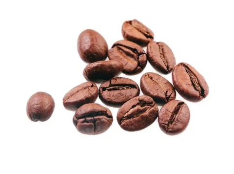 Coffee beans isolated on white background. High Quality photo. Stock Photos