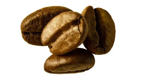 Coffee beans isolated on white background Stock Photos