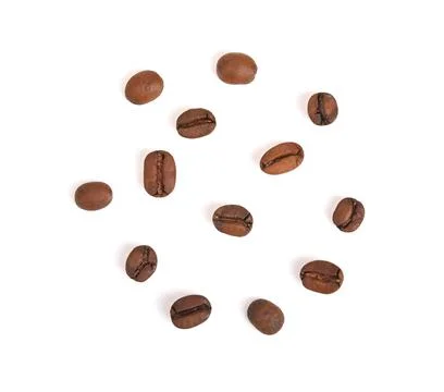 Coffee beans. Isolated on a white background. Stock Photos