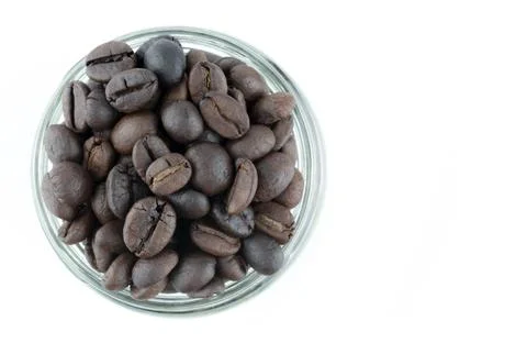 Coffee beans isolated in white background Foto stock