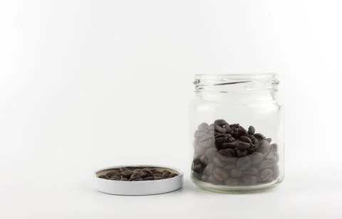 Coffee beans isolated in white background Stock Photos