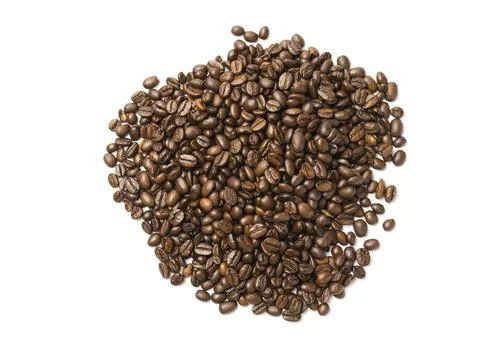 Coffee beans isolated on white background area for copy space Stock Photos
