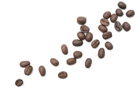 Coffee beans isolated on white background Fotos Stock