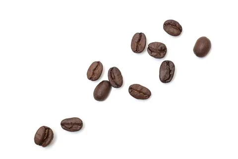Coffee beans isolated on white background Fotos de archivo