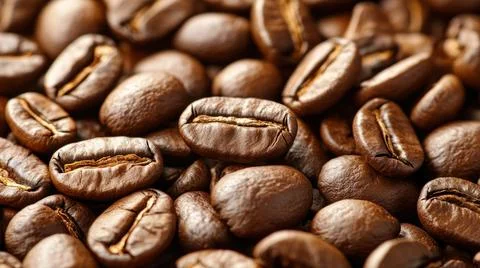 Coffee beans isolated on white background Stock Photos